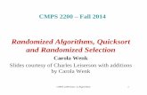 Randomized Algorithms, Quicksort and Randomized Selection