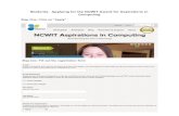 Students: Applying for the NCWIT Award for Aspirations in Computing