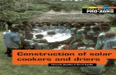 Construction of solar cookers and driers