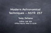 Modern Astronomical Techniques - ASTR 257