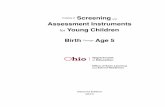 Catalog of Screening and Assessment Instruments for Young ...