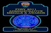 FDNY 2011 ADMINISTRATIVE MEDALS & AWARDS
