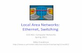Local Area Networks: Ethernet, Switching