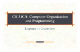 CS 310H: Computer Organization and Programming
