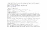 Curriculum Vitae of John A. Hamilton, Jr.