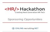 HR Hackathon 2016 Sponsor Packages
