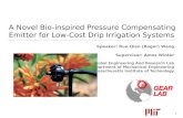 A Novel Bio-inspired Pressure Compensating Emitter for Low-Cost Drip Irrigation Systems