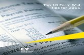 Top 10 Form W-4 tips for 2015 - EY