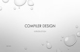 Compiler Design Introduction