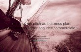 Du business pitch au business plan: comment cristalliser son idée ...