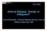 Adrenal Masses: Benign or Malignant?