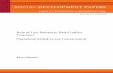 Rule of Law Reform in Post-Conflict Countries