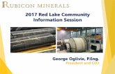 Rubicon 2017 Red Lake Community Information Session