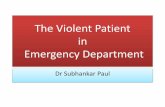 violent patient in emergency department