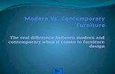 Modern vs contemporary furniture