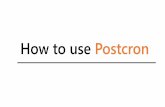 How to use Postcron to make future posts