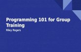 Programming 101 for Group Training