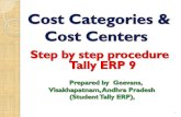 Cost categories & centers   tally erp 9