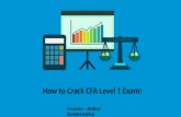 How to crack CFA level 1 Exam