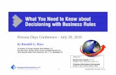 [Process Day] Ronald G. Ross – What You Need to Know about Decisioning with Business Rules Recurso