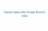 Popular Apple cider Vinegar brands in india