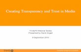 TrinityP3 Webinar Series: Creating transparency and trust in media