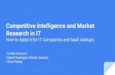 Competitive Intelligence and Market Research in IT: How to Apply it in IT Companies and SaaS Startups