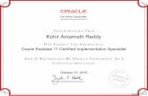 Oracle Essbase Implementation Certificate