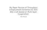 My Paper Review of Throughput Enhancement Schemes for IEEE 802.11ah based on Multi-layer Cooperation