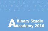 Projects of Binary Studio Academy 2016