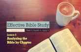 Analyzing the Bible by Chapter (Effective Bible Study)