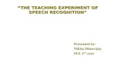 The Teaching Experiment of Speech Recognition