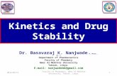 Kinetics and drug stability