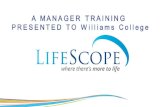 Manager Training Life Scope Williams College