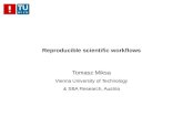 Reproducibile scientific workflows - Acting on Change 2016
