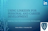 Using LinkedIn for personal and career development