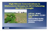 High nitrate concentrations in midwestern streams