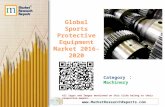 Global Sports Protective Equipment Market 2016 - 2020
