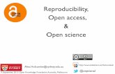 Reproducibility, open access, open science