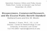 Barbara Evans, "Biospecimens, Commercial Research, and the Elusive Public Benefit Standard"