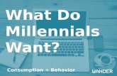 What Do Millennials Want? Consumption and Behavior.