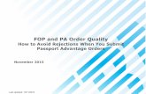 Fop and order quality project q4 2015