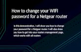 How to change your wifi password on a Netgear router