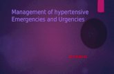 Hypertensive emergencies management