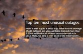 Top ten most unusual outages
