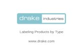 Drake Labeling Products By Type Pps