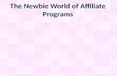 The Newbie World of Affiliate Programs