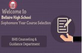 Sophomore Year Course Selection