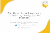 The three tiered approach to learning analytics for teachers