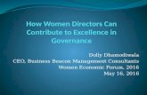 'How Women Directors Can Contribute to Excellence in Corporate Governance'